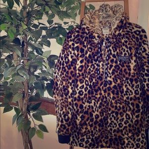 PINK Victoria’s Secret Leopard Sherpa Hoodie